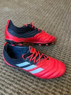 🔥❤️🖤Adidas Copa 20.1 FG/AG Mutator soccer cleats. Size 6Y. EUC!🖤❤️🔥